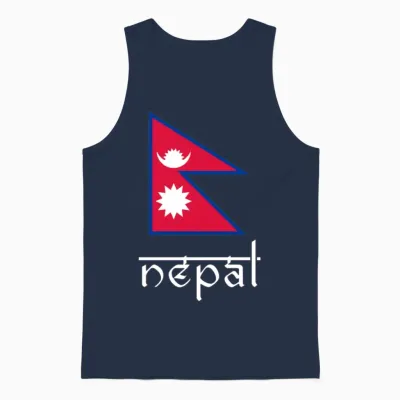 Nepal Flag, Nepalese Nepal Unisex Tank Top - Navy