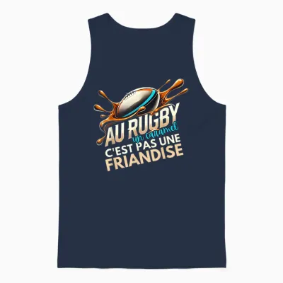 Rugby Player Rugbyman Humour Rugby T-Shirt, Black, S Unisex Tank Top - Navy