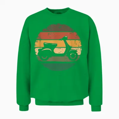 Roller Vintage Retro Moped Unisex Sweatshirt - Irish Green