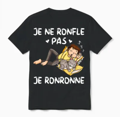Je Ne Ne Snorfle Je Pas Je Snorne Pyjama Humour Papa Snorer Long Sleeve, Black, S Unisex T-Shirt - Black