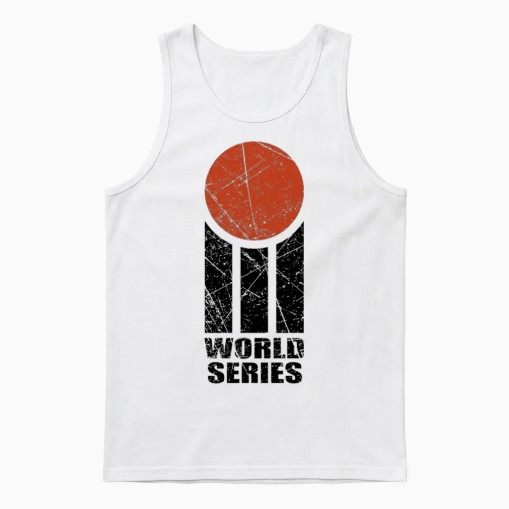 World Series Cricket Logo Retro Unisex Tank Top in White