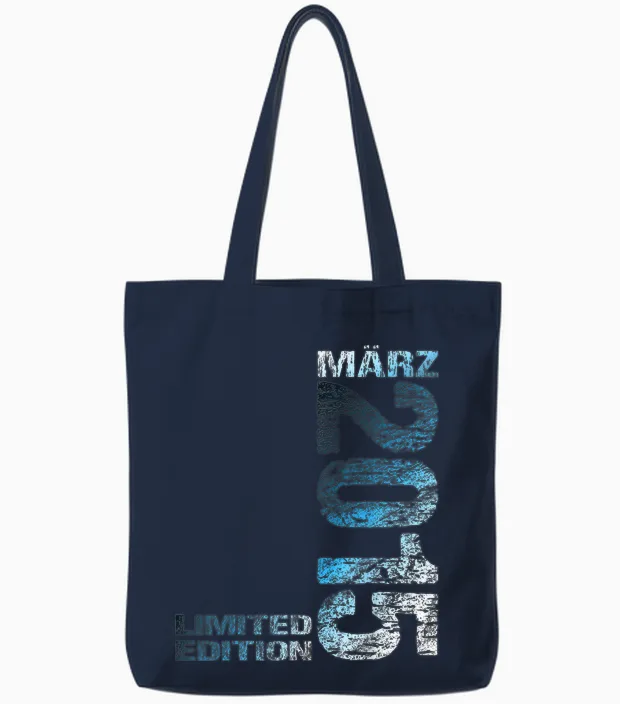 März 2015 Junge Mädchen 11. Geburtstag Limited Edition 11 Tote Bags in Navy