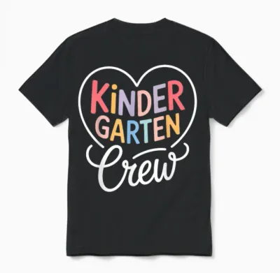 Crewshirt Für Den Kindergarten, Kinder, Crew, Lehrer, Junge, Mädchen Unisex T-Shirt - Black