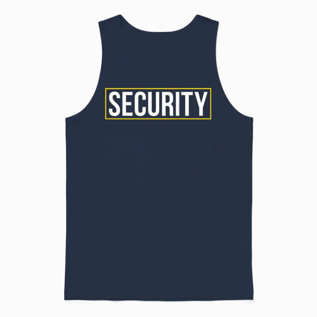 Event Security Guard Security Team Unisex Tank Top in Navy