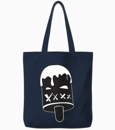 Mean Ice Cream Tote Bags - Navy