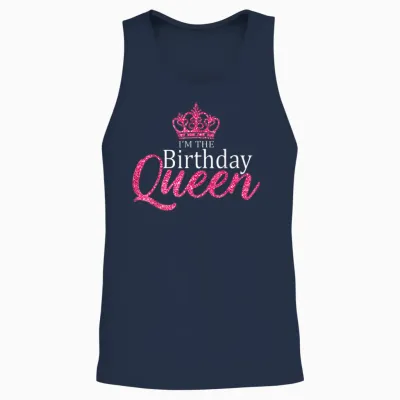 I'm the Birthday Queen Coole Passende Geburtstagsparty Für Paare Unisex Tank Top - Navy