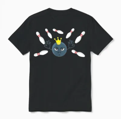 Funny Bowling Unisex T-Shirt - Black