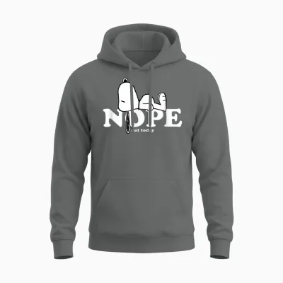 Snoopy Nope Unisex Hoodie - Graphite Heather