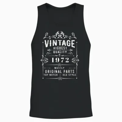 Vintage 1972 Vintage Unisex Tank Top - Black