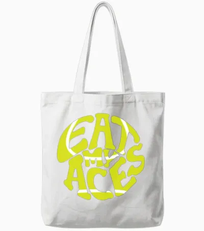 Tennis Funny Tote Bags - White