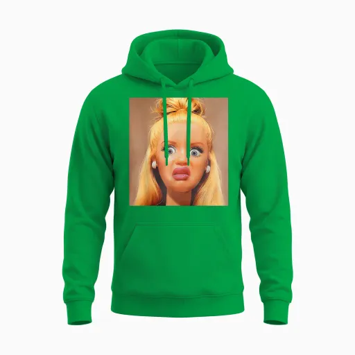 Disgusted Face Meme Doll Babe X Only Baby Love Date Fans Unisex Hoodie - Irish Green