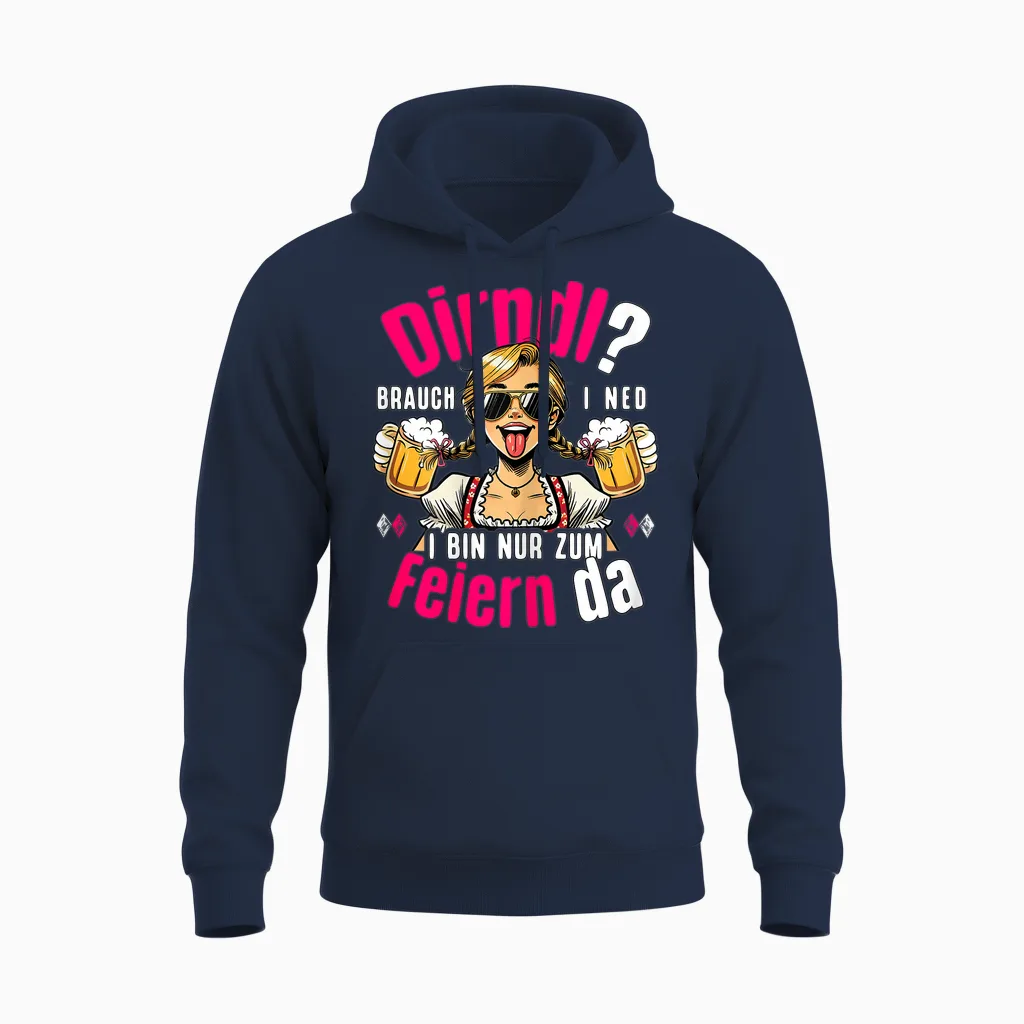 Suitable for Oktoberfest Outfit Women's Costume Shirt Costume Unisex Hoodie in Navy