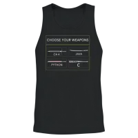 Funny Computer Programmer Programming Languages Unisex Tank Top - Black – 2