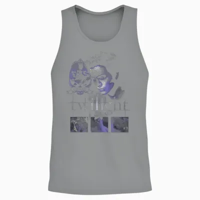 Twilight Edward and Icons T-Shirt, Black Unisex Tank Top - Sport Grey