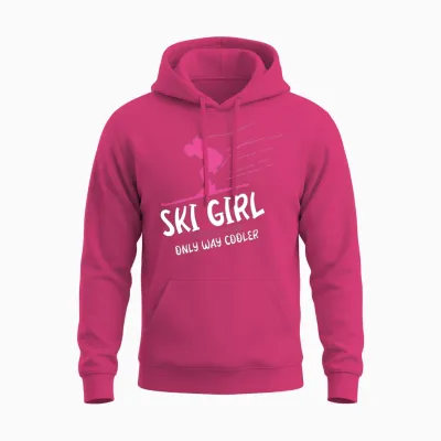 Ski Girl - Like a Regular Girl, Only Way Cooler Unisex Hoodie - Heliconia