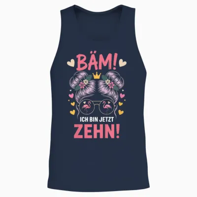 10 Geburtstag Mädchen Geburtstagsshirt Bäm Ich Bin 10 Jahre Unisex Tank Top - Navy
