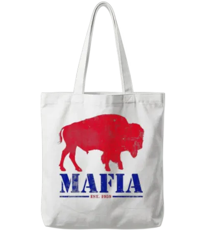 Bills Mafia Vintage Design Tote Bags - White
