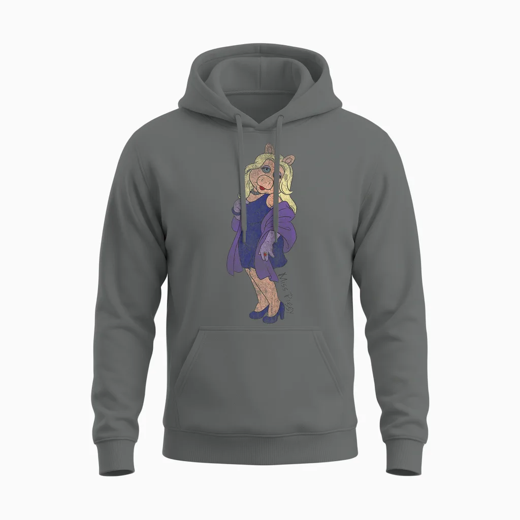 Kinder the Muppets Miss Piggy Classic Unisex Hoodie in Graphite Heather