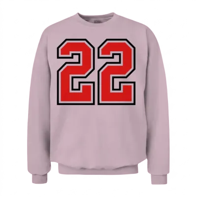 22 Sports Jersey Football Number Unisex Sweatshirt - Light Pink