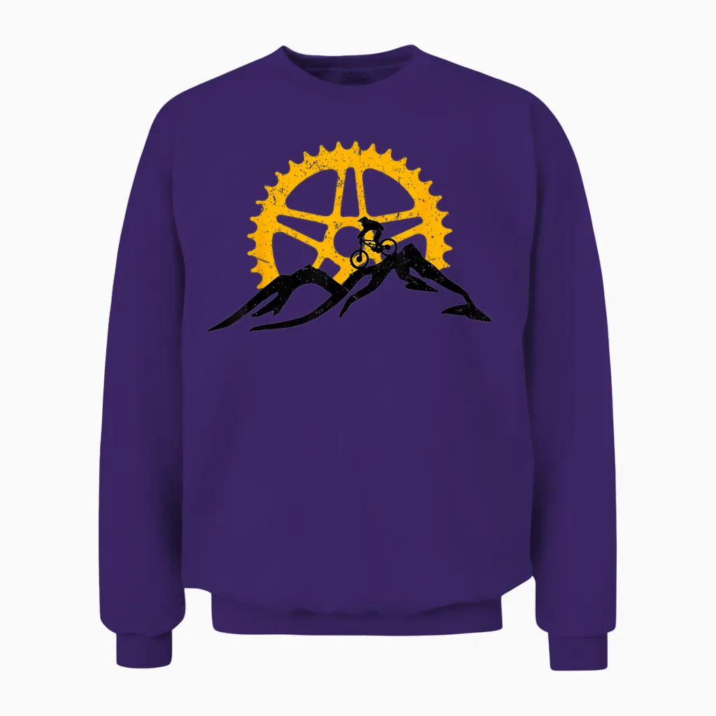 Mountainbike Downhill, Geschenk Für Den Vetetiker Unisex Sweatshirt in Purple