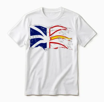 Distressed Waving Nl Flag Cut Unisex T-Shirt - White