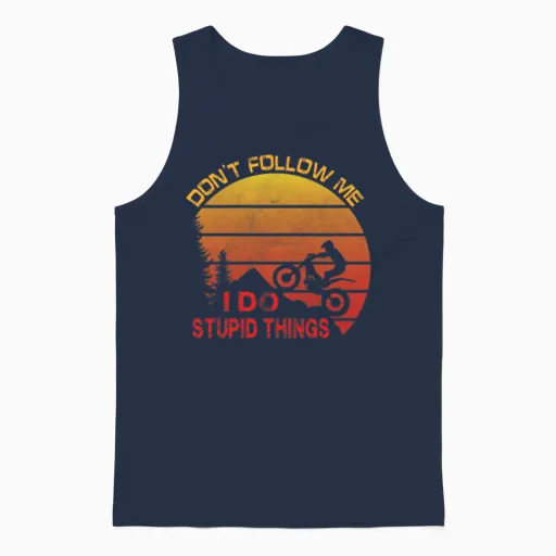 Trial Motorcycle Saying - Motorcycles Unisex Tank Top in Navy