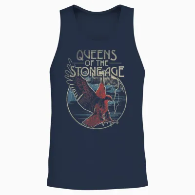 Queens of Stone Age Eagle Unisex Tank Top - Navy
