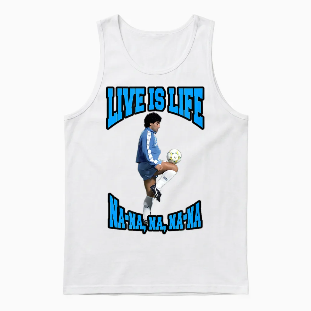 Maradona Opus Unisex Tank Top in White