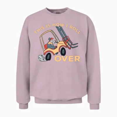 Warehouse Worker Forklift Operator Unisex Sweatshirt - Light Pink