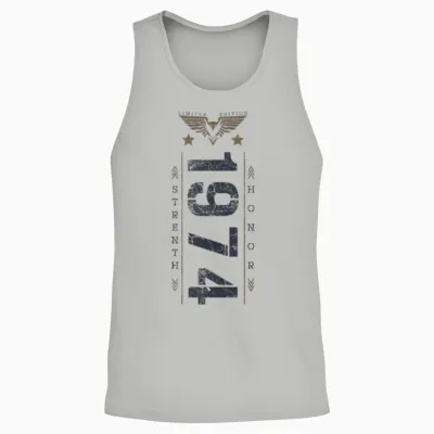 Limited Edition 1974 Birthday Strength and Honor Unisex Tank Top - Ash