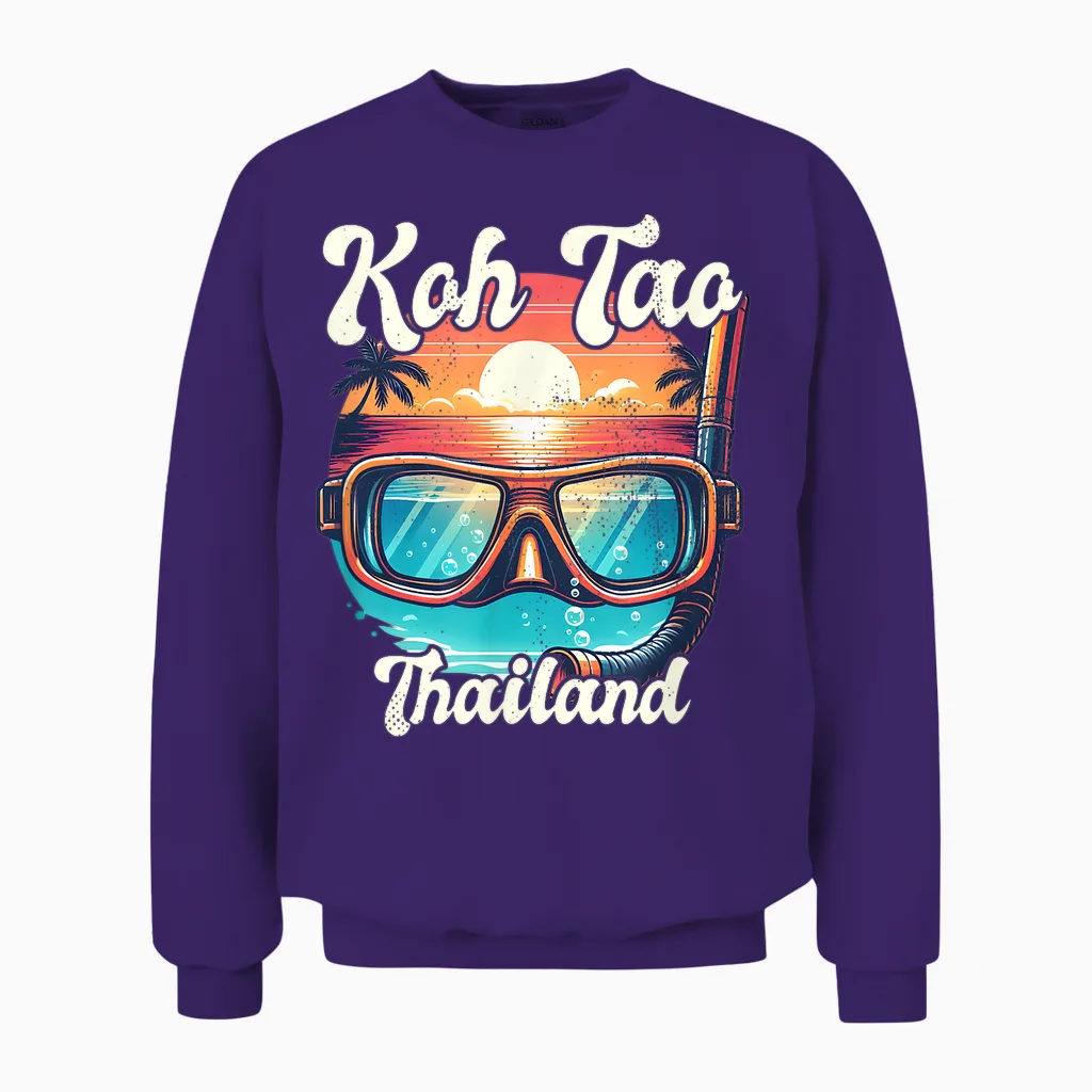 Koh Tao Thaïlande Snorkeling Unisex Sweatshirt in Purple