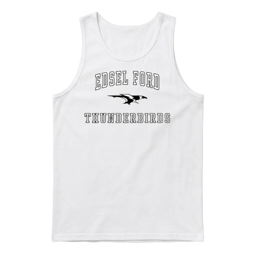 Edsel Ford High School Thunderbirds C1 Unisex Tank Top - White