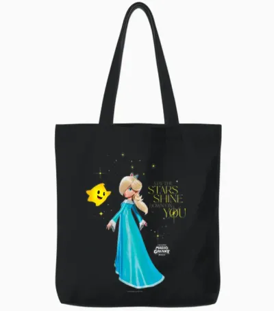 The Super Mario Galaxy Movie Rosalina Star Shine Tote Bags - Black