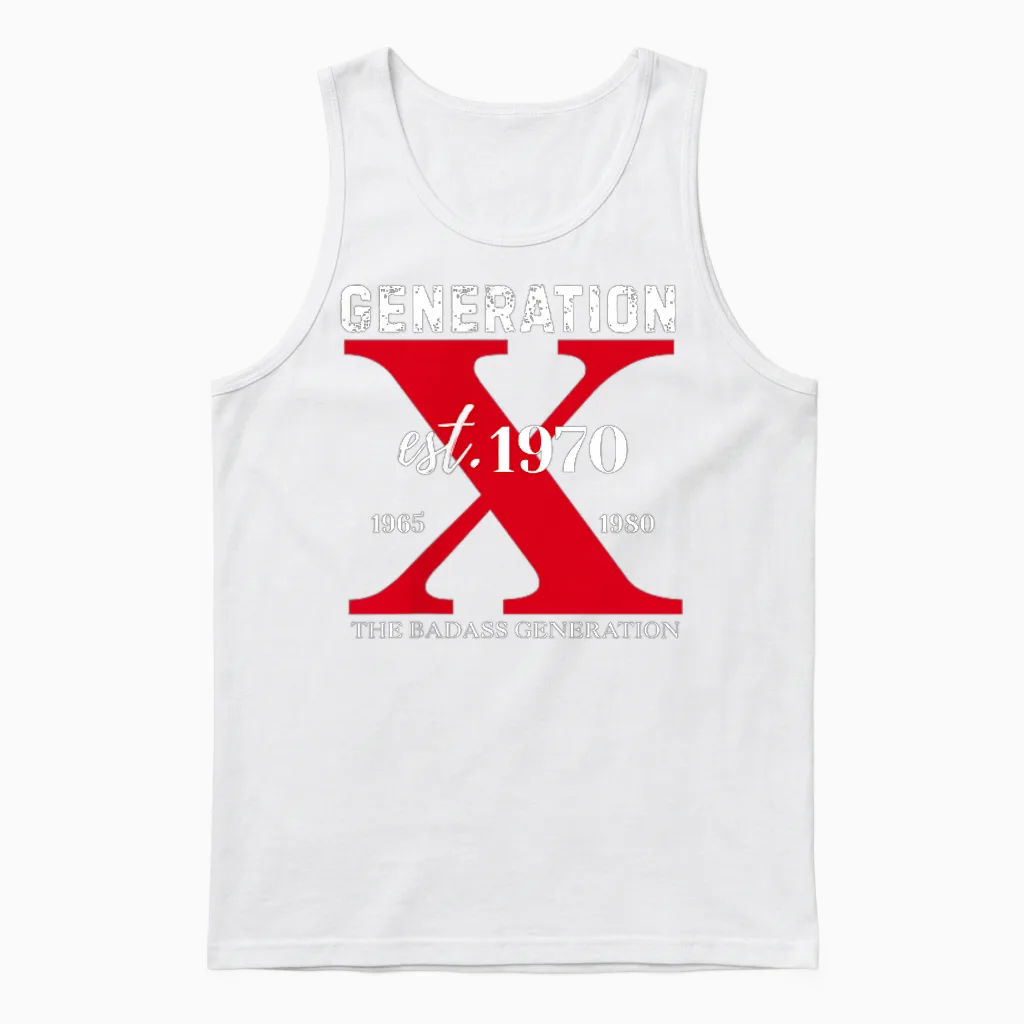 Gen X 1970 Before You Were Born Was Sissie Skull Unisex Tank Top in White
