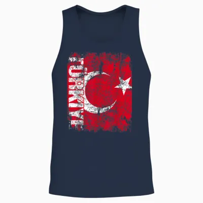Türkiye Türkei Flagge | Damen Herren Kinder Türkei Unisex Tank Top - Navy