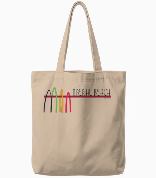 Imperial Beach San Diego California Tote Bags in Natural