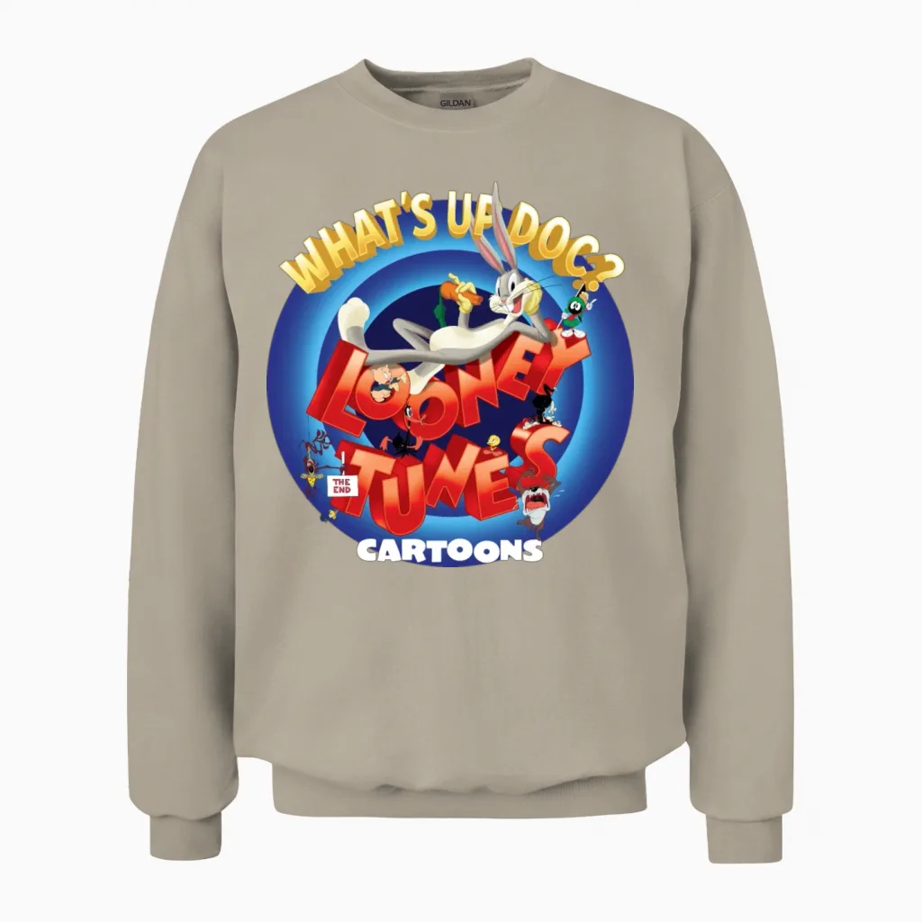 Looney Tunes Cartoons Unisex Sweatshirt in Sand