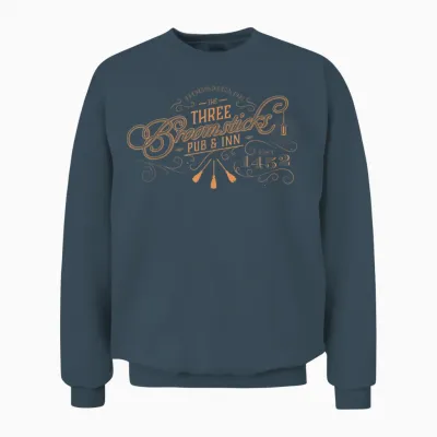 Harry Potter Three Broomsticks T-Shirt, Small, Black Unisex Sweatshirt - Dark Heather