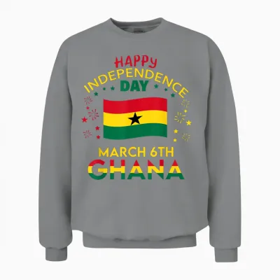Ghana 68th Independence Day Ghanaian Pride Ghana Unisex Sweatshirt - Sport Grey