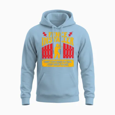 Fence Installer Unisex Hoodie - Light Blue