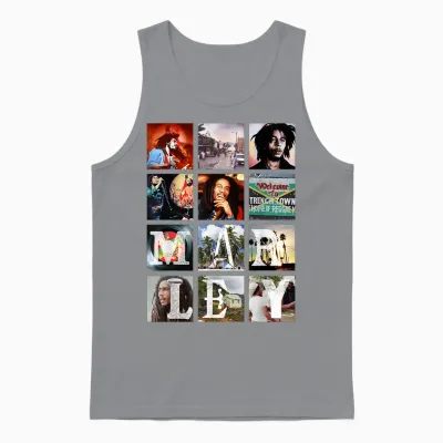 Bob Marley Block Bilder Unisex Tank Top - Sport Grey