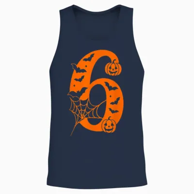 Number 6 Funny Meme Saying 6 7 Six Seven Halloween Costume Unisex Tank Top - Navy