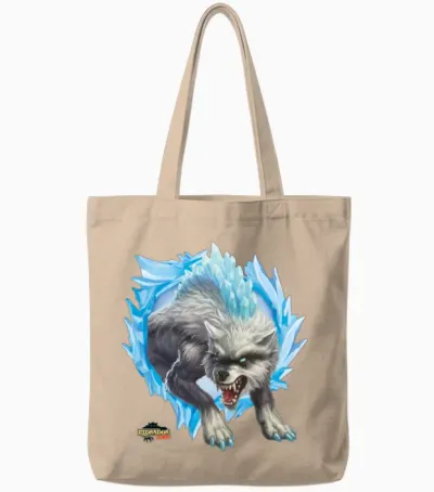 Schleich® Eldrador® Creatures Snow Wolf Tote Bags - Natural