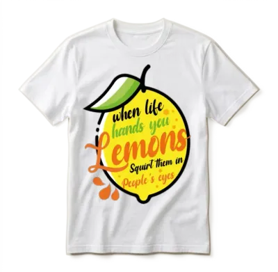 Funny Life Lemons Unisex T-Shirt - White