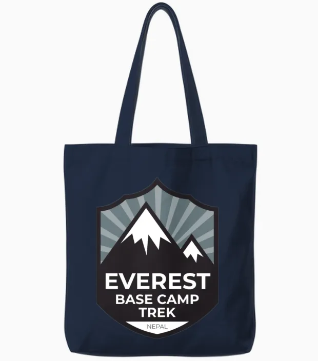 Mount Everest Base Camp Trek - Nepal Tote Bags in Navy