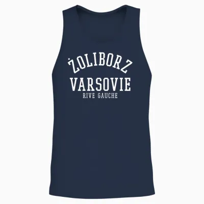 Zoliborz Warsaw Poland Unisex Tank Top - Navy