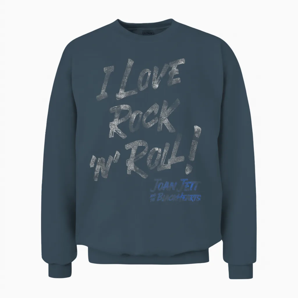 Joan Jett Et Les Blackhearts - J'adore Le Rock 'n' Roll Unisex Sweatshirt in Dark Heather