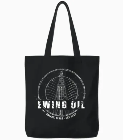 Dallas | Ewing Oil Company Classic 80er Jahre Tv Tote Bags - Black