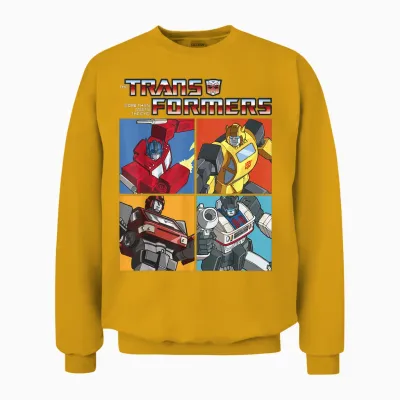 Transformers Retro Autobots Box Up Logo Unisex Sweatshirt - Gold
