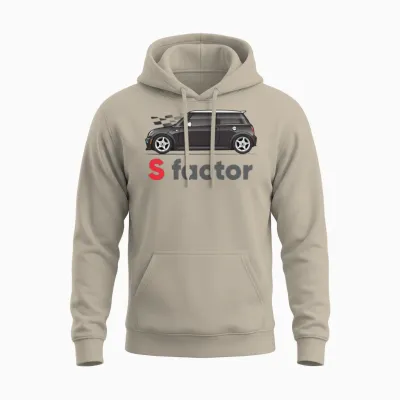 S Factor Black Unisex Hoodie - Sand